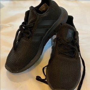 Adidas black kids sneakers